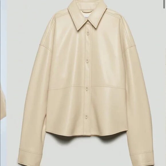 Aritzia Babaton Pelli Vegan Shirt Jacket Large - Picture 2 of 8